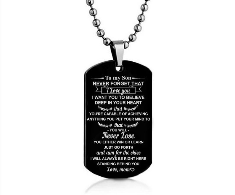 Cadeau personnalisé fils à mon fils collier avec pendentif Etsy