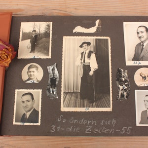 Photo album 40s and 50s black and white photos vintage