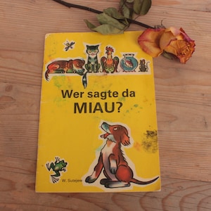 Who said meow? Children&#39;s book booklet vintage 80s 80s GDR Altberliner Verlag