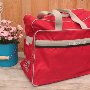 vintage adidas rote Sporttasche, Tasche, 80er, 80s, 70er, 70s, rot, Reisetasche