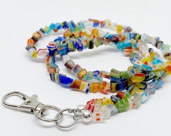 Beaded Lanyard for Teacher, Gift Ideas for Employee ID, Nurses, Teacher Appreciation