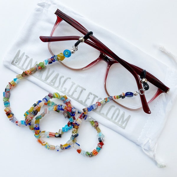 Colorful Glasses Chain, Beaded Eyeglass Strap