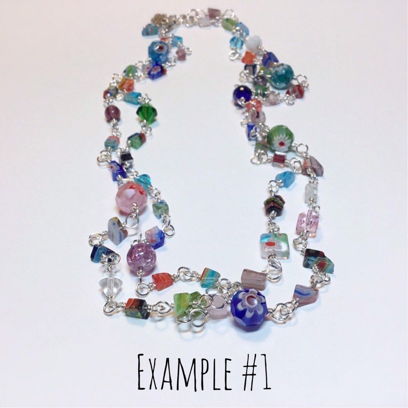 Murano Glass Necklace Murano Jewelry Glass Bead Necklace Etsy
