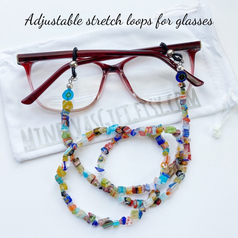 Adjustable loops are a great finish option for use with glasses.