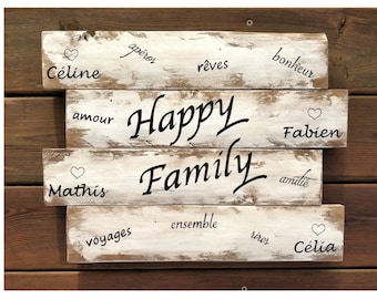 tableau en bois pour décoration murale personnalisable