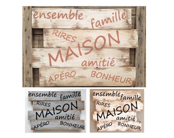 tableau en bois pour décoration murale personnalisable