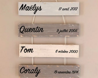 panneau en bois 3 couleurs pour décoration murale personnalisable