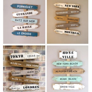 3-color wooden arrow panel for customizable wall decoration image 2