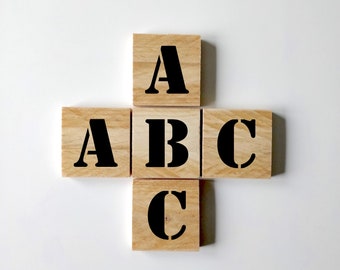 Lettres de Scrabble géantes en bois pour décoration murale personnalisable