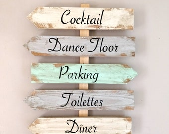 Wooden arrows 3 colors for customizable wedding decoration