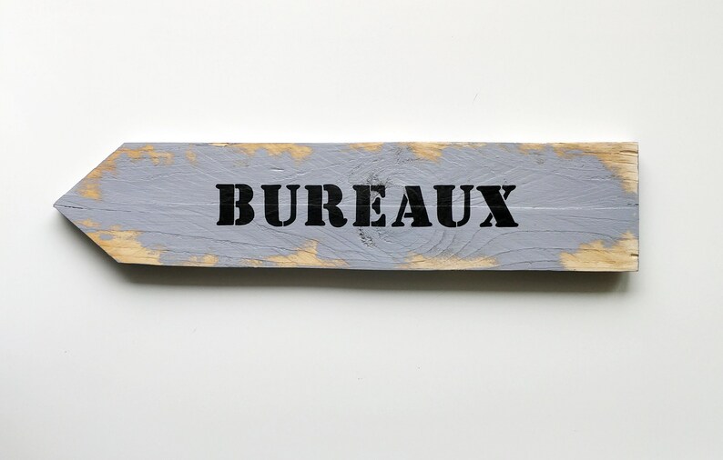 Pancarte flèche directionnelle en bois pour décoration murale personnalisable image 9