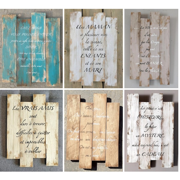 tableau en bois pour décoration murale personnalisable