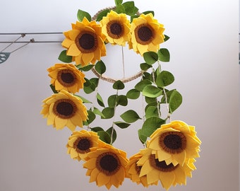 sunflower baby mobile