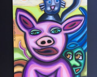 Todos estamos conectados al óleo pastel dibujo