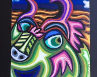 Dibujo de animales al óleo pastel