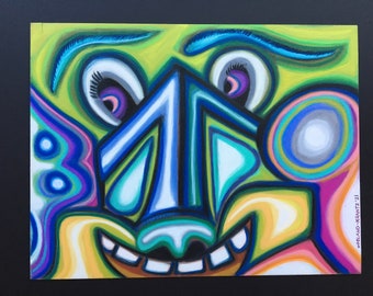 Dibujo expresivo al óleo en pastel