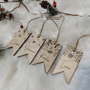 Etiquetas con nombre para calcetines, etiquetas con nombre para regalos, etiquetas para calcetines, etiquetas para regalos de Navidad, etiquetas personalizadas