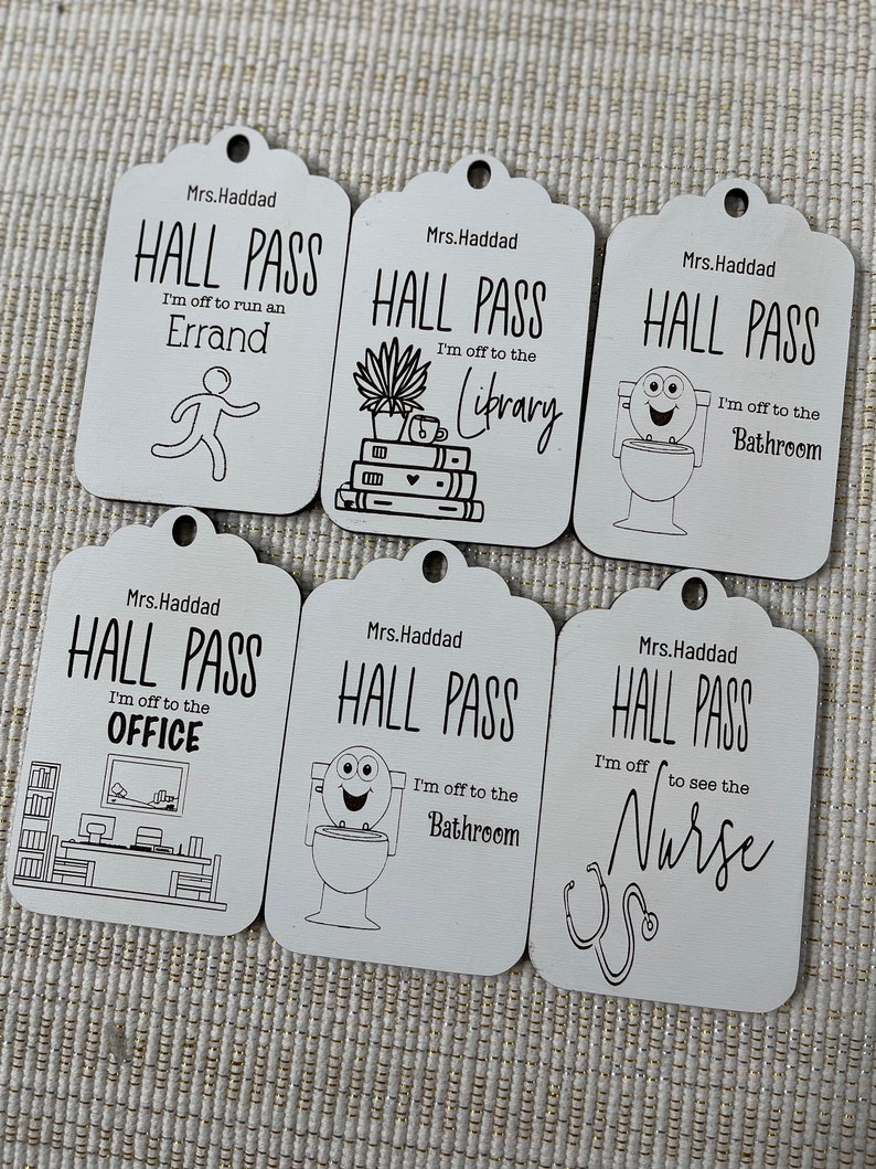 Teacher Hall Passes,bilingual Passes, School Hall Passes, Back to ...