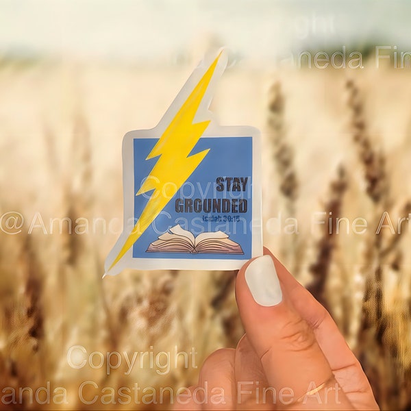 Stay Grounded, Bible Stickers, Jw Stickers, Jw Gifts, Lightening Bolt Sticker, Isaiah 30:15, Bible Sticker, Bible Scripture Sticker