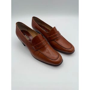 Leather Loafer Italian Vintage 38 - Etsy