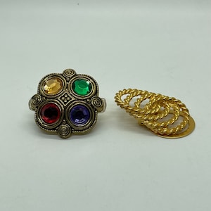 Lot of (2) Vintage Gold Tone Scarf Clips Holders