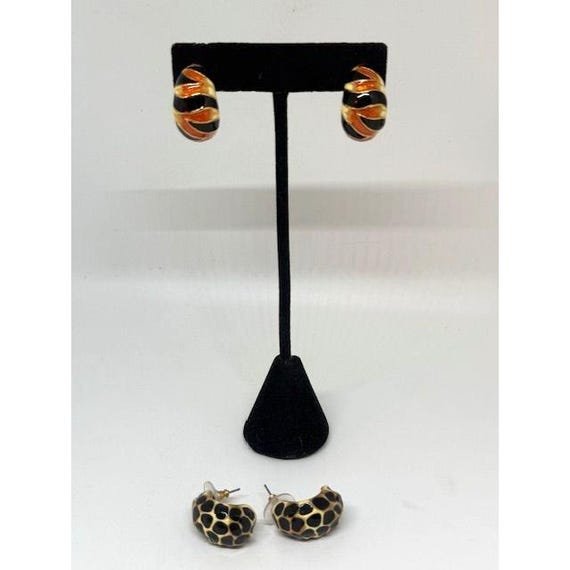KJL Kenneth Jay Lane (2) Animal Print Earrings fo… - image 2