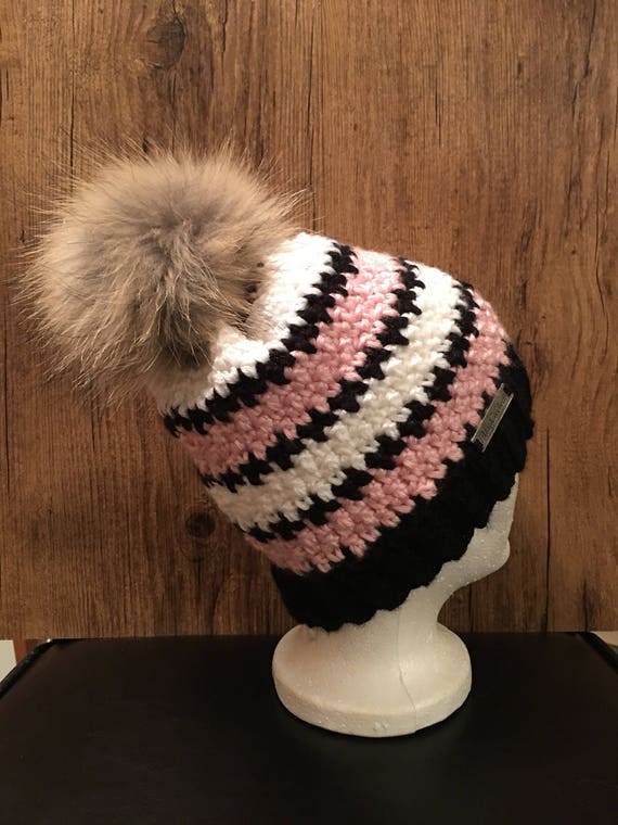 beanie with real fur