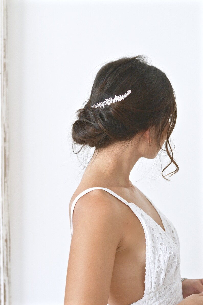 Pics chignon perles nacrées fuchsia x6