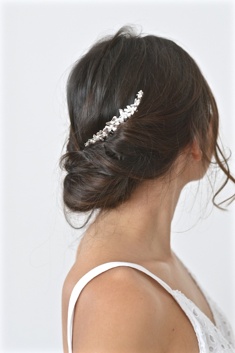 Pics chignon perles nacrées fuchsia x6