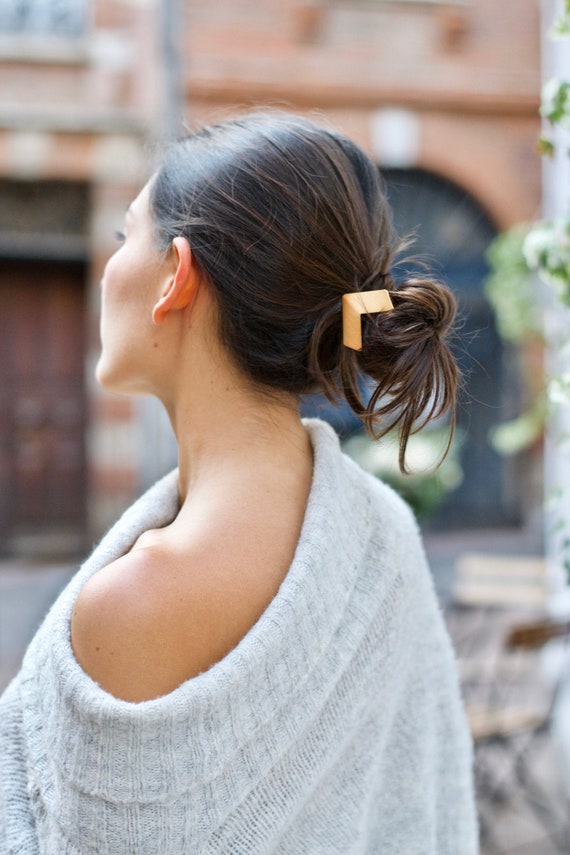 Magnificent Arrow Hair Elastic, Triangle, V, Metallic Gold 