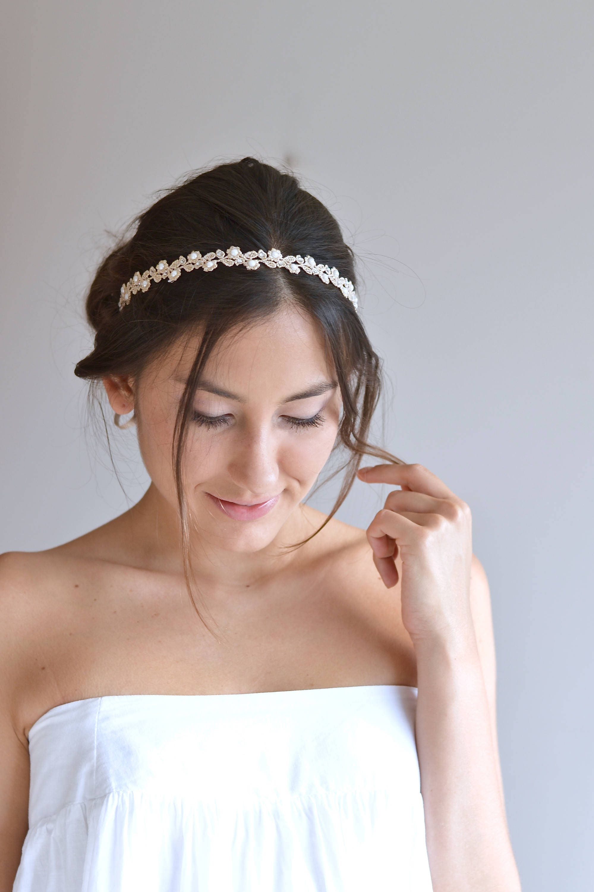 Bandeau Serre-tête En Jersey Noir Et Or - Marque Lorca, Taille Unique - Occasion En état Neuf
