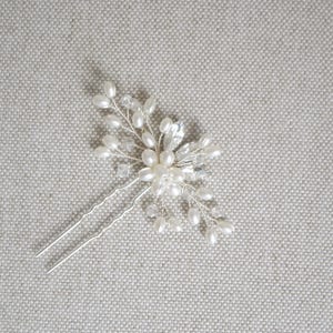 Pique à Chignon En Bois Avec Perles — Ornement Floral Jaune, Neuf, Pour Tous Les Cheveux
