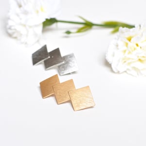 Barrette rectangle losange Bijou cheveux doré or argent pince, épingle, tiare diadème Accessoire fin délicat minimaliste raffiné géométrique image 6