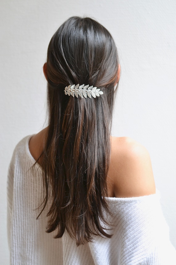 Barrette à cheveux en metal - Cuban link - Argent - Les Précieuses