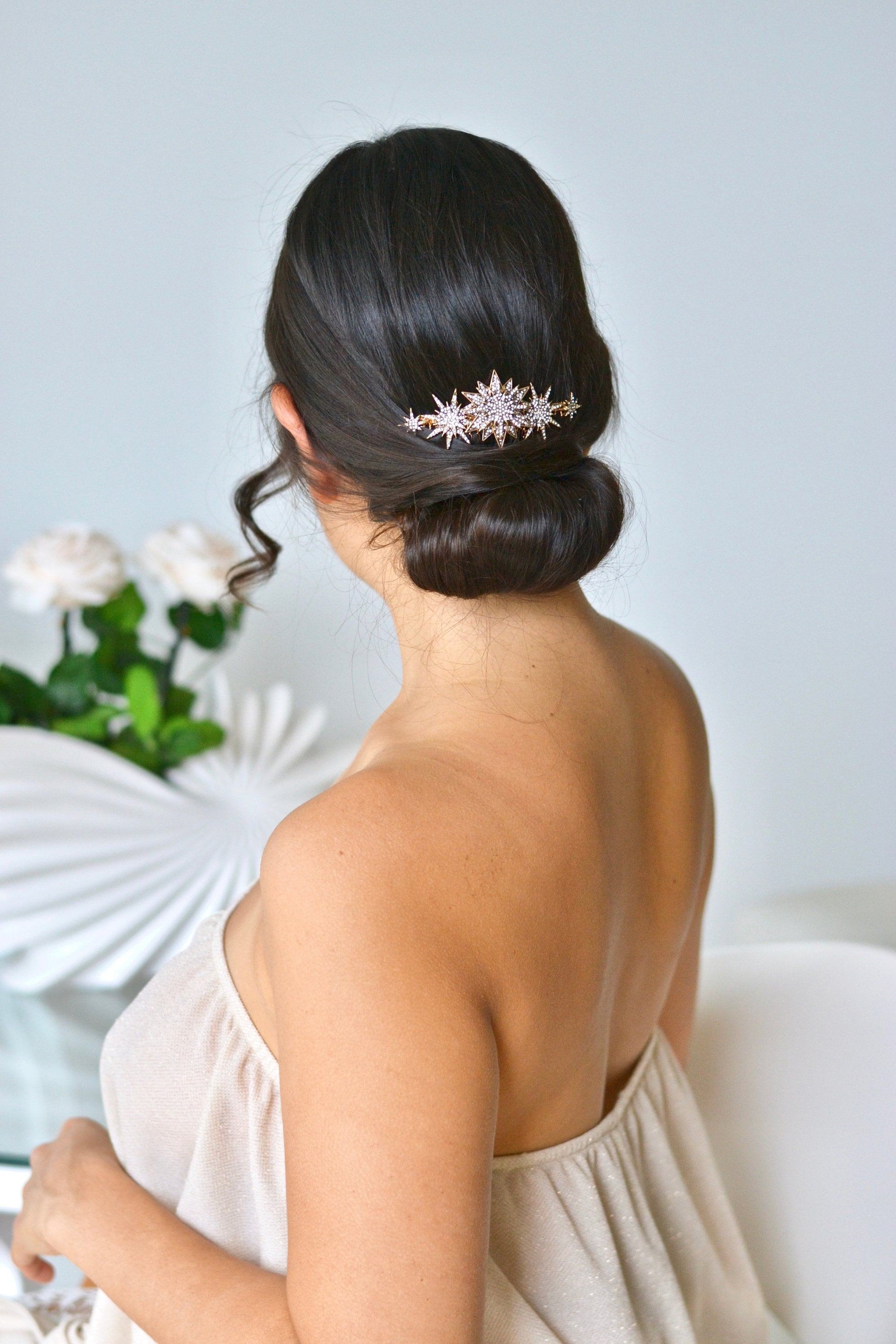 Star comb, starburst, celeste, gold, boho wedding, tiara, adornment, helmet, crown, bride, romantic, vintage, boho, cosmic, boheme