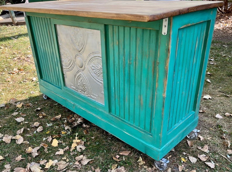 Kitchen Island Kitchen Island With Storage. Solid Wood Etsy