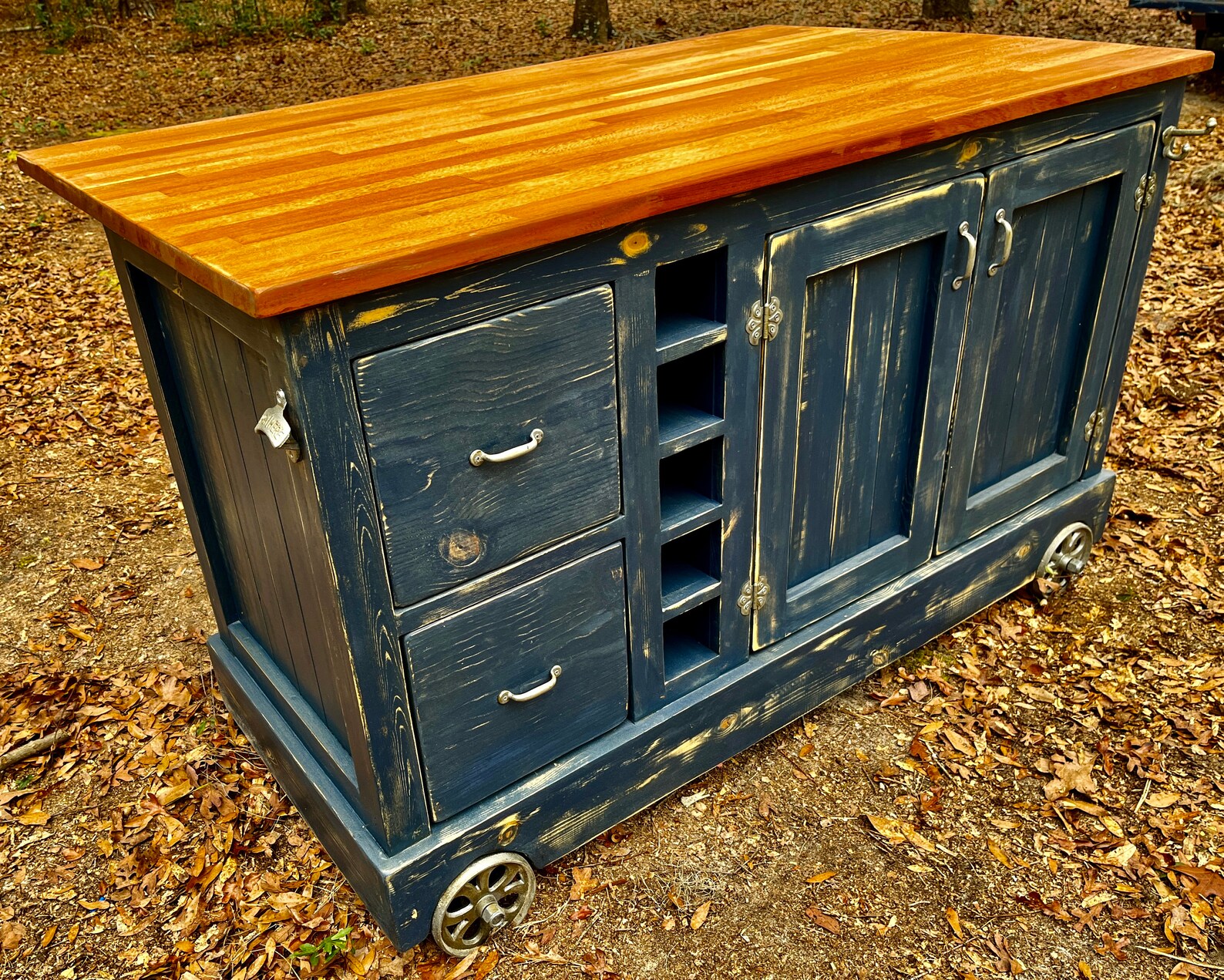 Kitchen Island, Beautiful Farmhouse Industrial Kitchen Island, Etsy