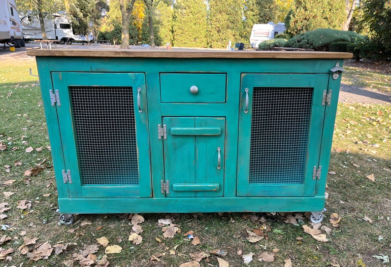 Kitchen Island Kitchen Island With Storage. Solid Wood Etsy