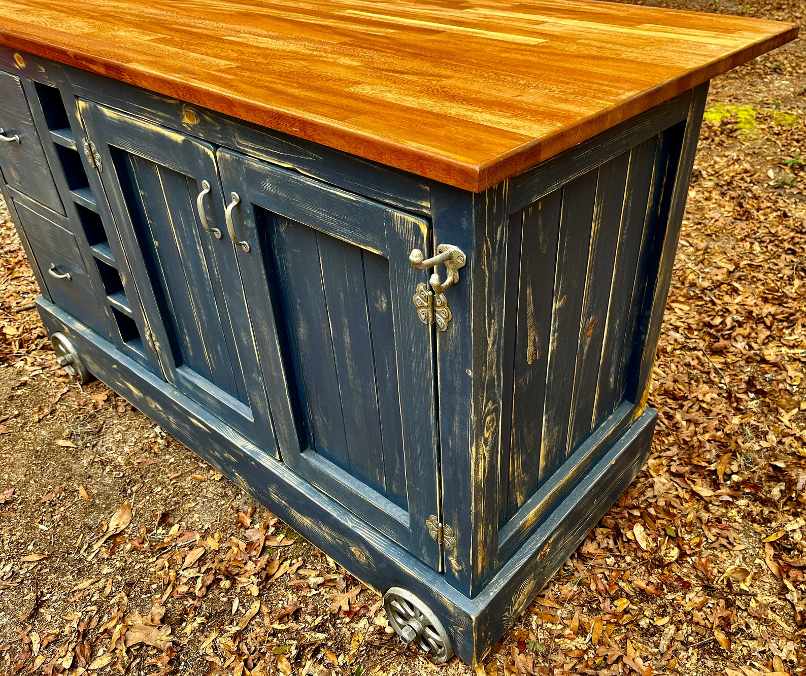 Kitchen Island, Beautiful Farmhouse Industrial Kitchen Island, Etsy