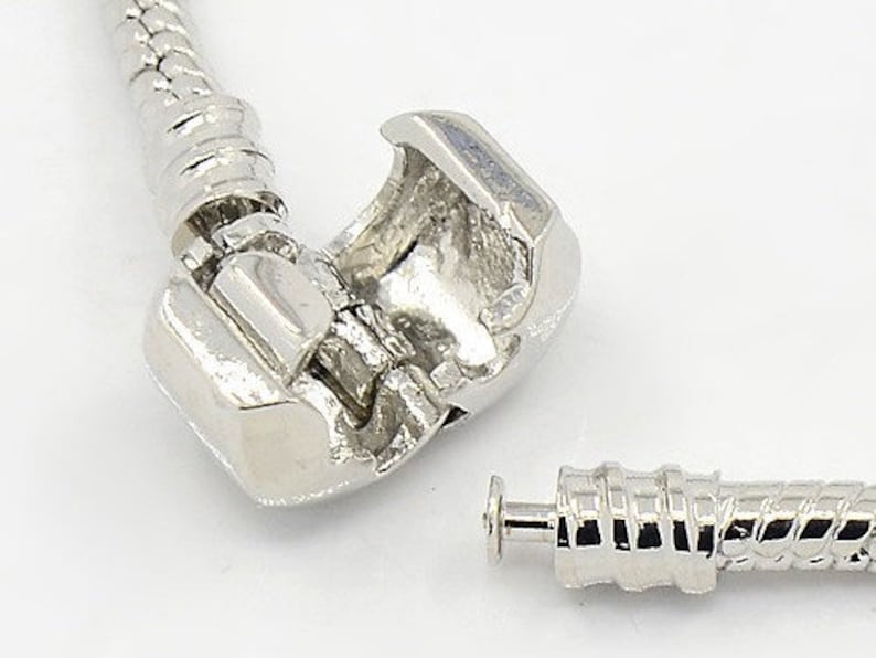 19 cm European love bracelet for beads charms safety chain clip clasp big hole charms