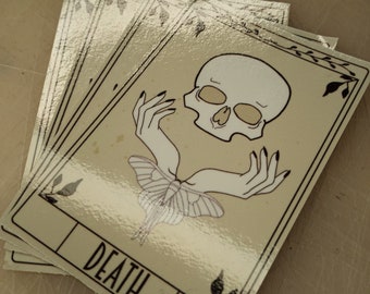 DEATH TAROT Card STICKER, (2) Per Order w/ Free Shipping! Vibe Love Gift