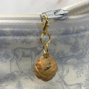 Chocolate Chip Cookie miniature polymer clay charm, jewellery, knitting stitch marker or progress keeper by Charming Minis image 2