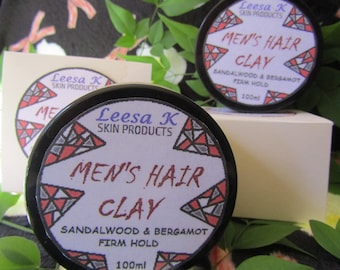 Men's Hair Clay, Men's Products, Hair products for men, Moisturizing hair clay, Hair clay, All natural products.