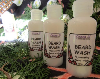 Beard Wash, Men's products, Men's facial products, Beard treatments, Beard products, Beard cleansing wash.