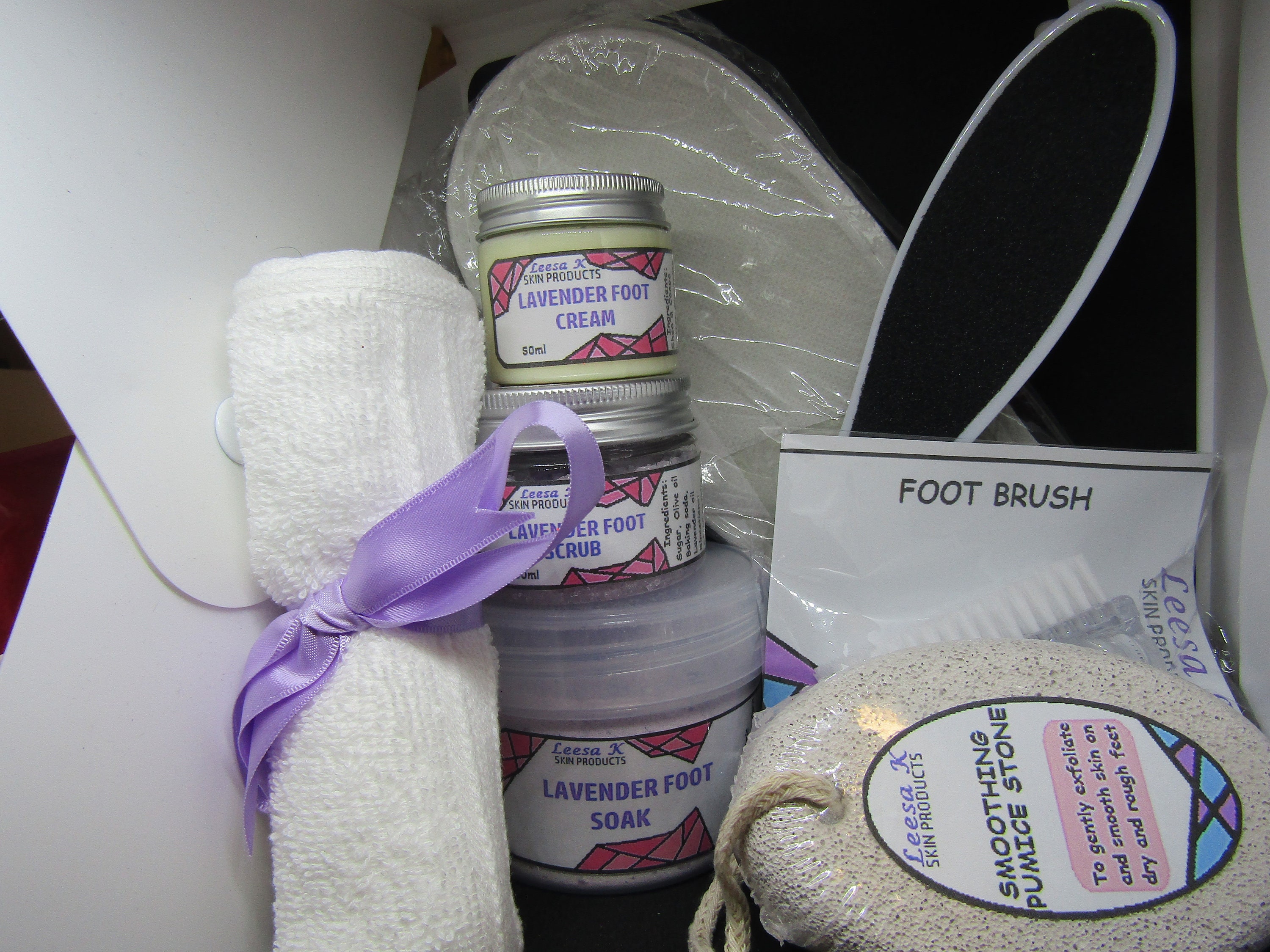 Lavender foot kit Lavender pamper foot kit hamper pamper set Etsy