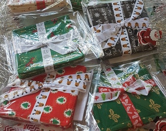 Christmas Fabric Coasters 6pk, Fabric Coasters, Drink Coasters, Festive Season Coasters. Many Christmas Designs.