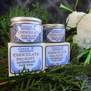 Chocolate Delight facial mask, Cacao Face mask, Skin care, Facial treatment, Face treatment mask, Face care, Antioxidant face mask. image 7