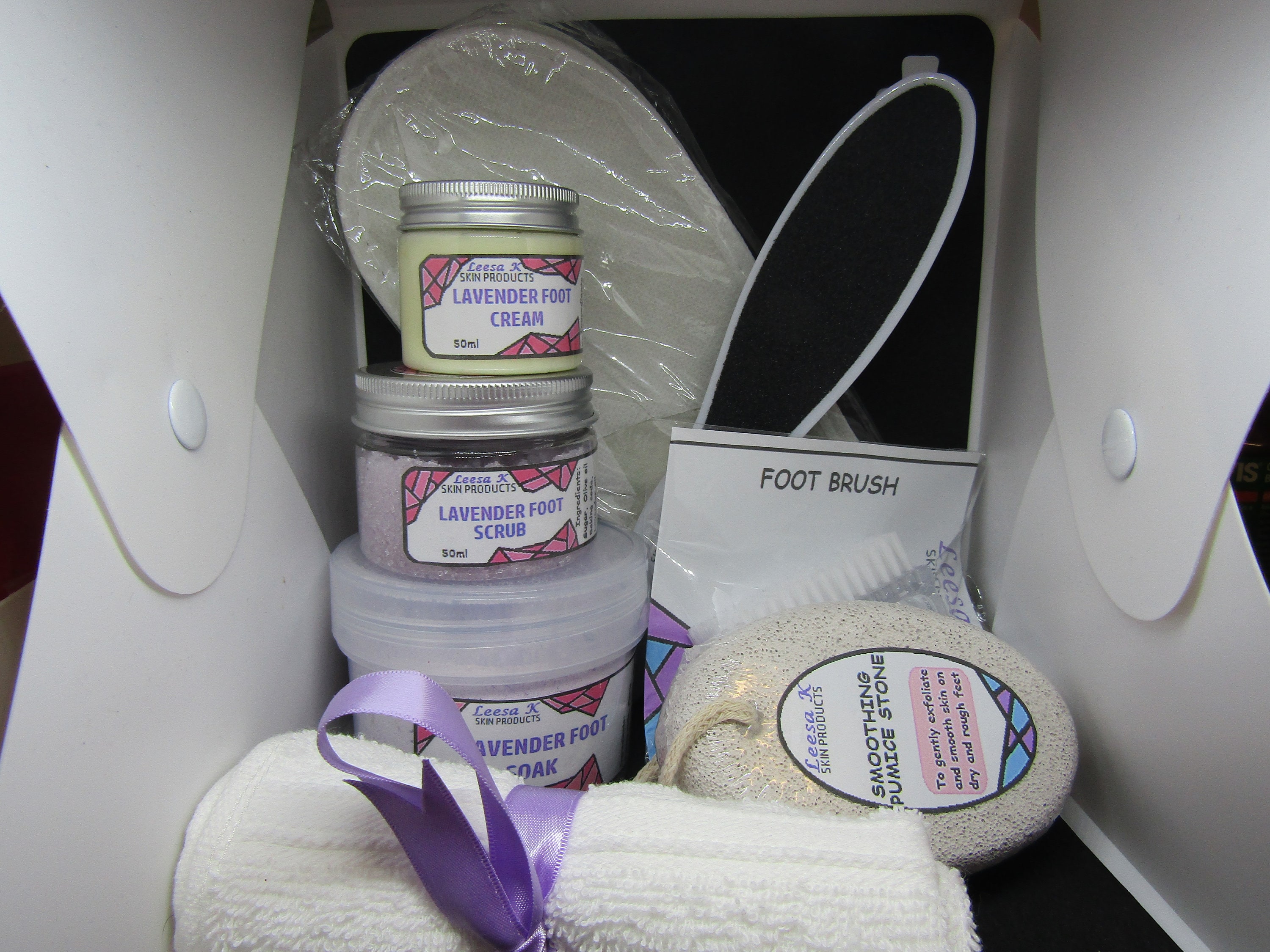 Lavender foot kit Lavender pamper foot kit hamper pamper set Etsy