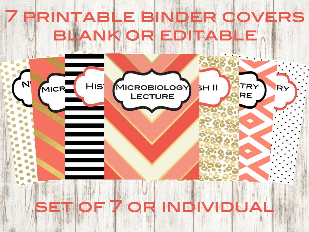 Binder Covers Digital Download Etsy