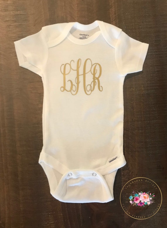 monogrammed baby outfits